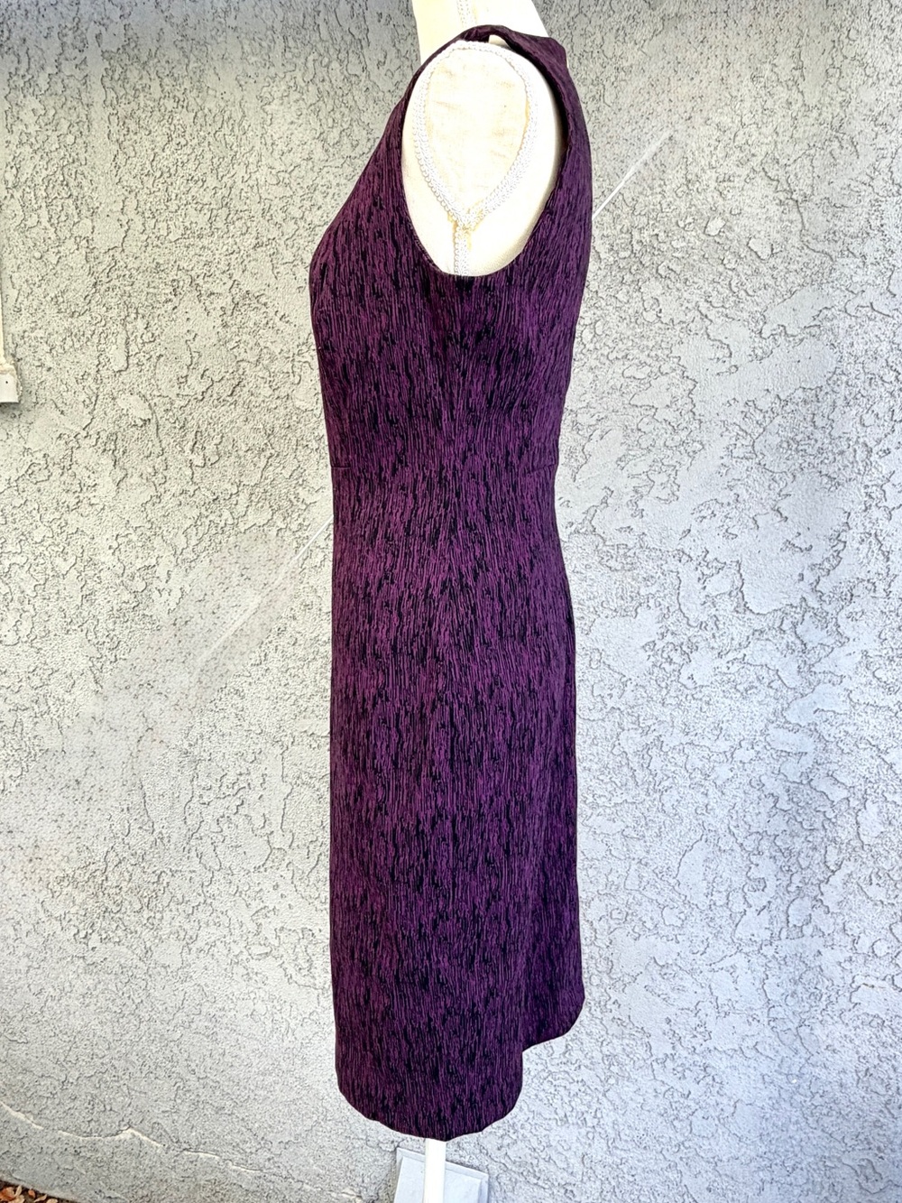Calvin Klein Sheath Dress Sleeveless Ponte Knit Exposed Back Zip Size 6 - Picture 3 of 12